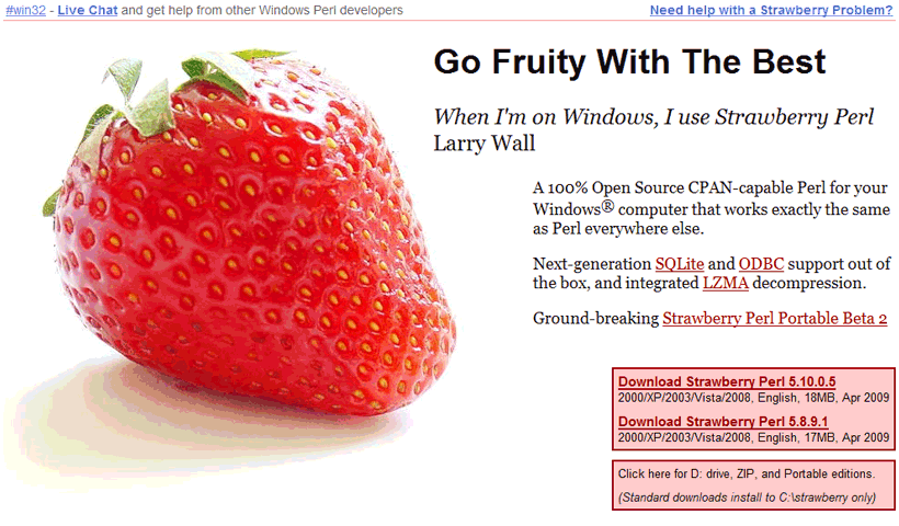 StrawberryPerlダウンロード