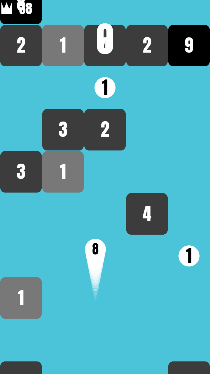 Ball vs Cube 少ない数字の壁を壊して 進めるゲーム The bigger number win!  ゲーム画面