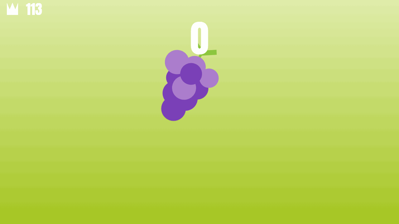 Grape Blade 飛び出すぶどうをぷちぷち切るゲーム Cut the grapes! ゲーム画面