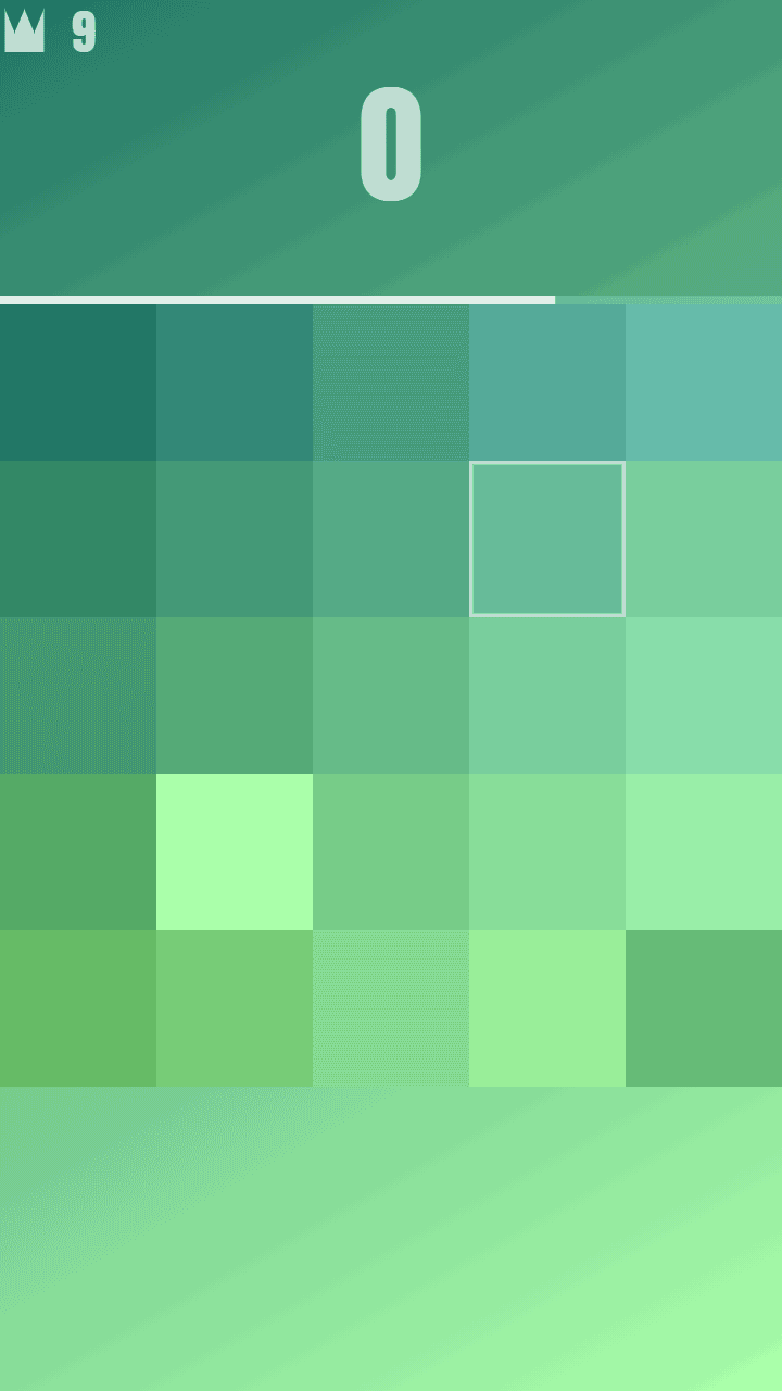 Hue Panels 色相順に色配置を整理するゲーム Order by color! ゲーム画面